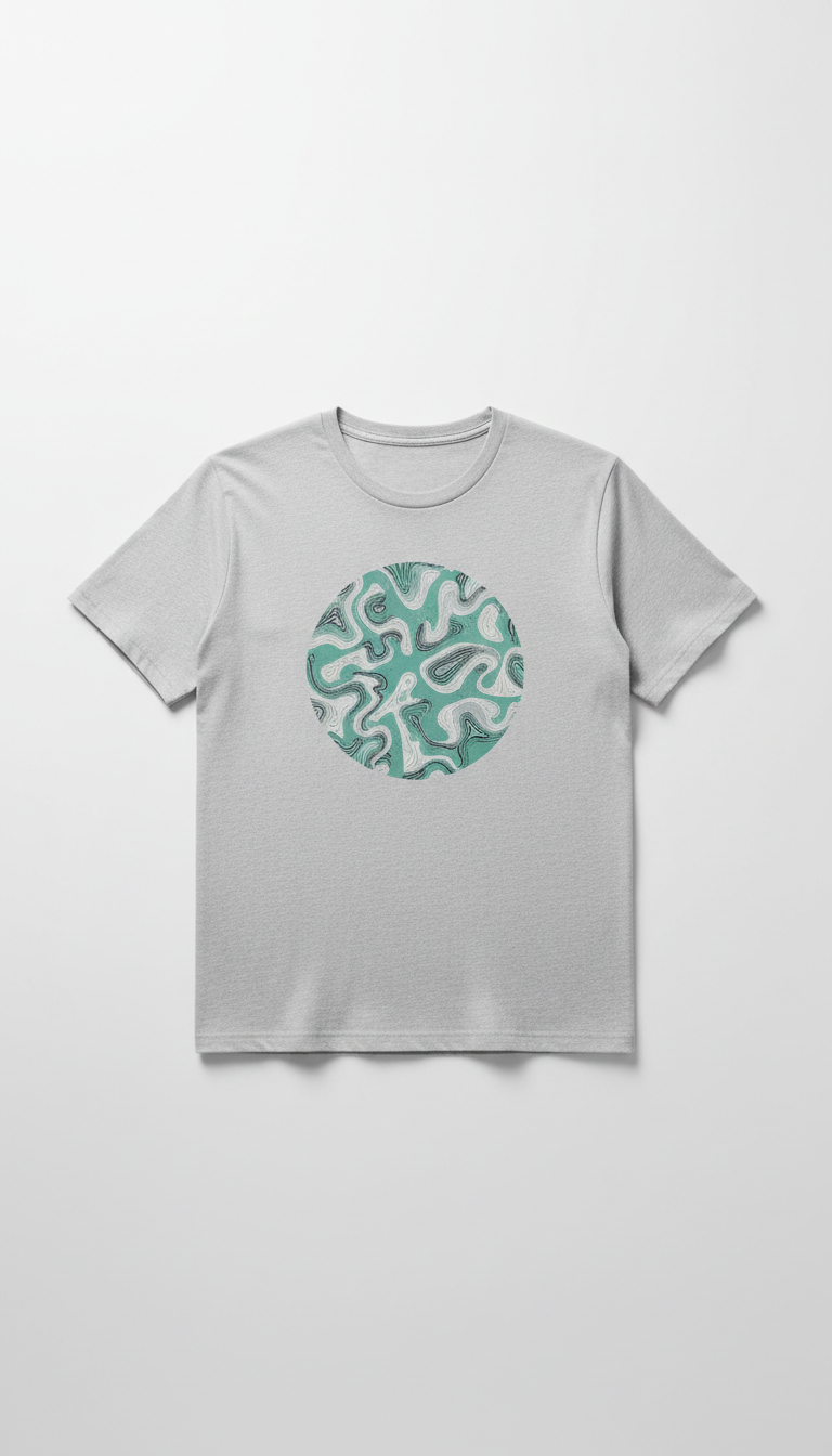 Gamma Girl Tee with Mindful Teal Motif