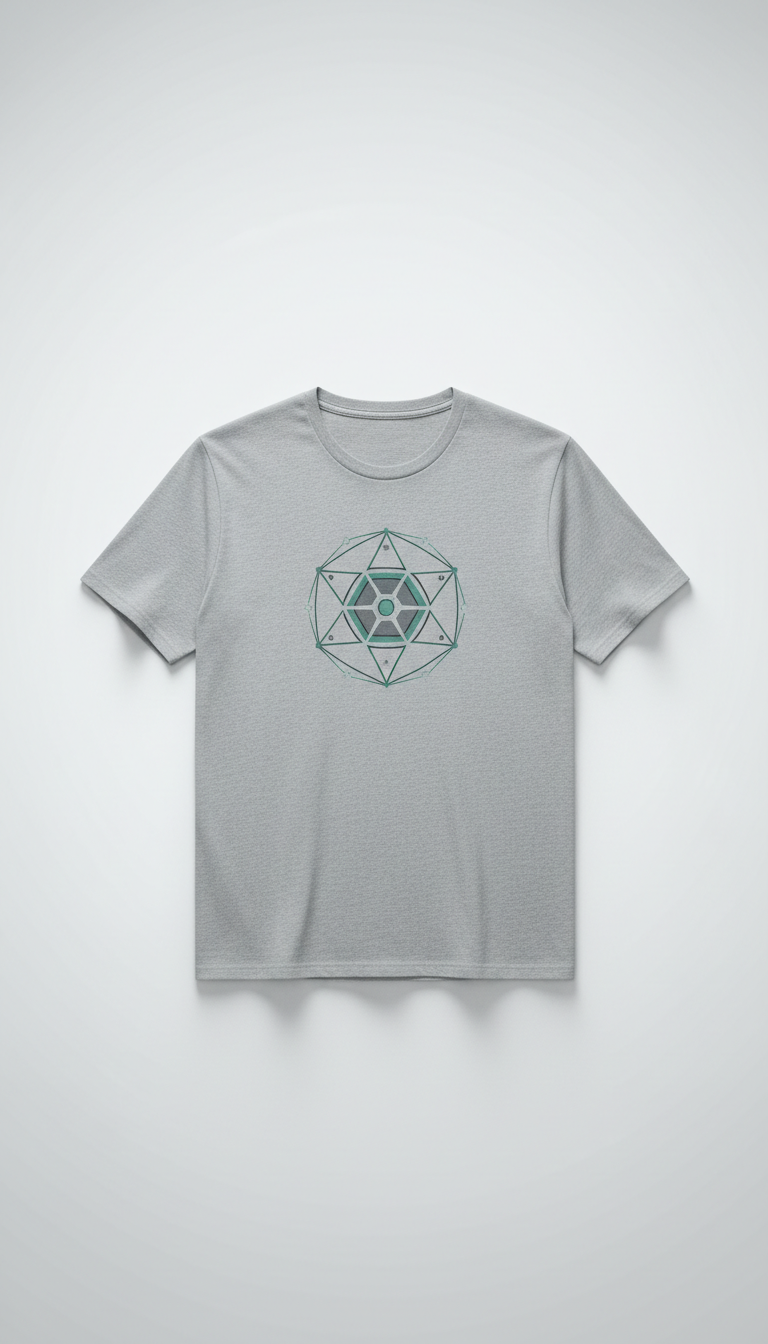 Gamma Man Stone Gray Tee with Centered Motif