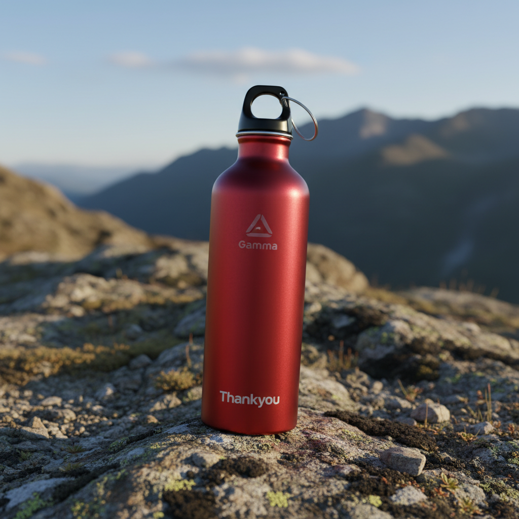 Gamma Aluminium Water Bottle 1L – Red
