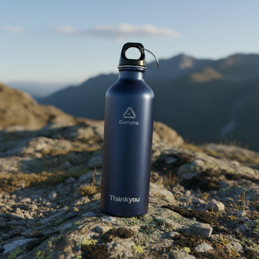 Gamma Aluminium Water Bottle 1L – Navy