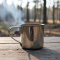 Gamma Tin Camping Cup – Silver with subtle Gamma logo
