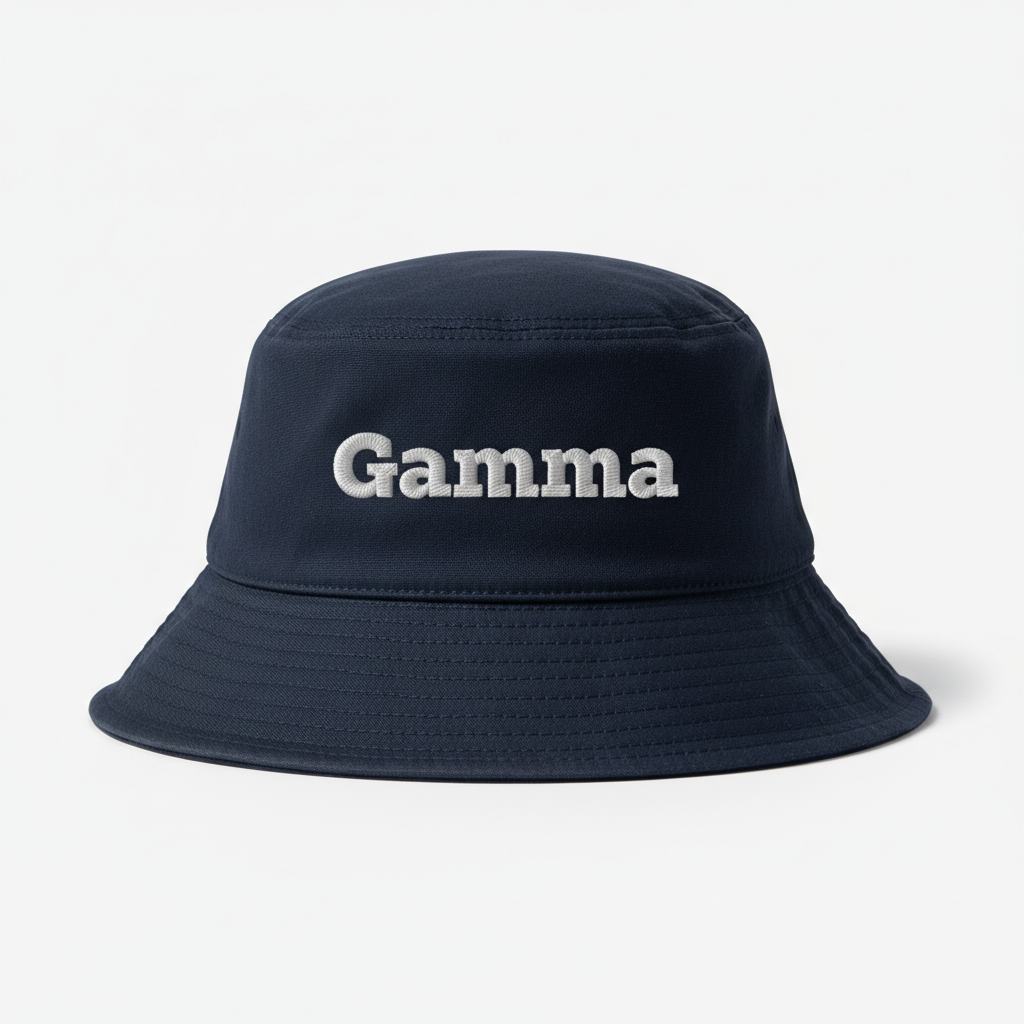 Gamma Fisherman's Bucket Hat in Navy with white embroidered logo