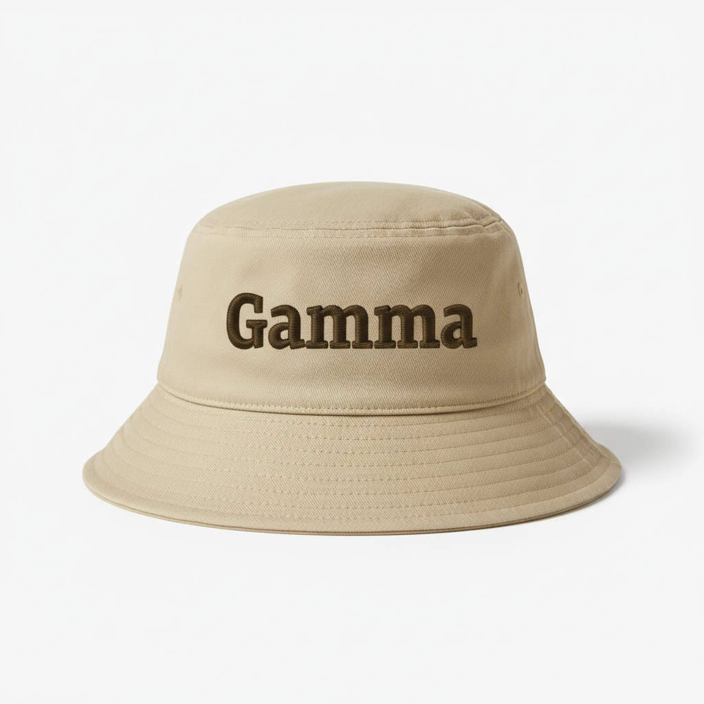 Gamma Fisherman's Bucket Hat in Sand with dark brown embroidered logo