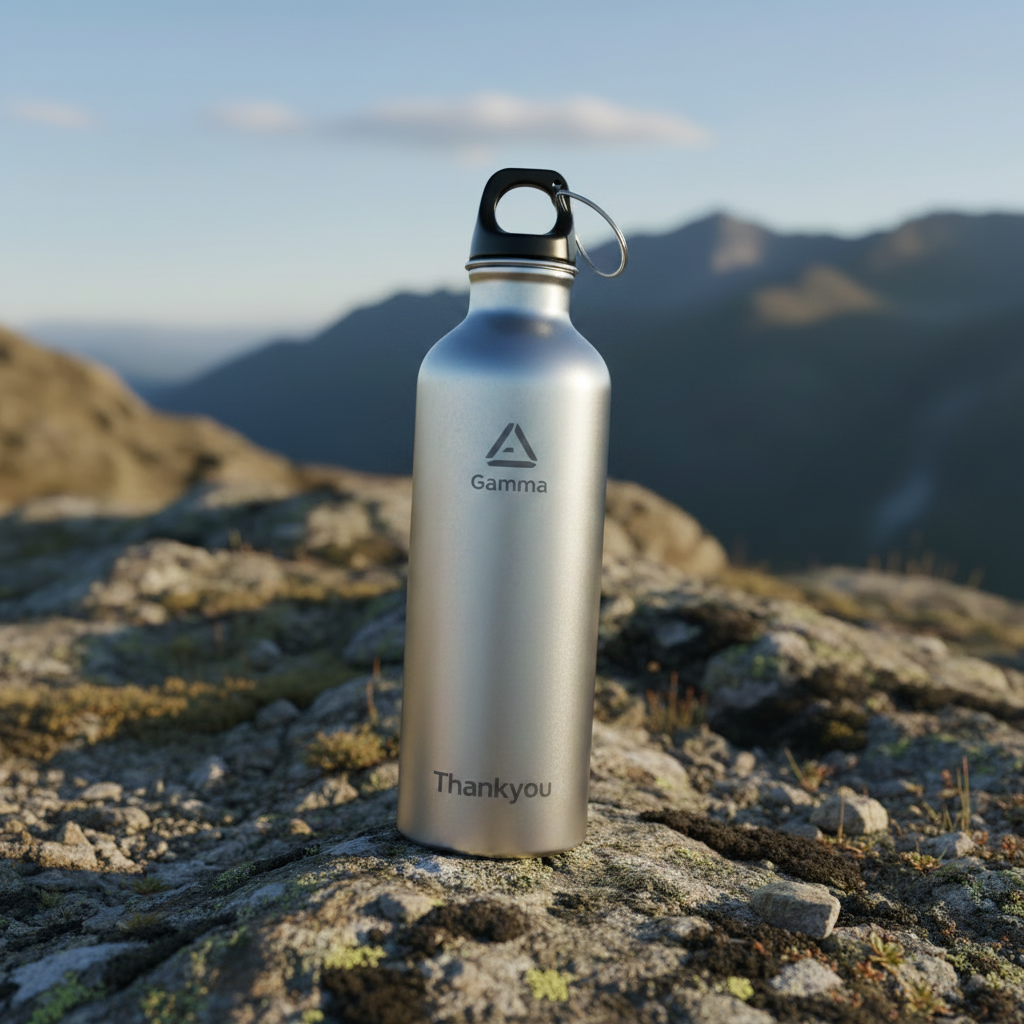 Gamma Aluminium Water Bottle 1L – Silver