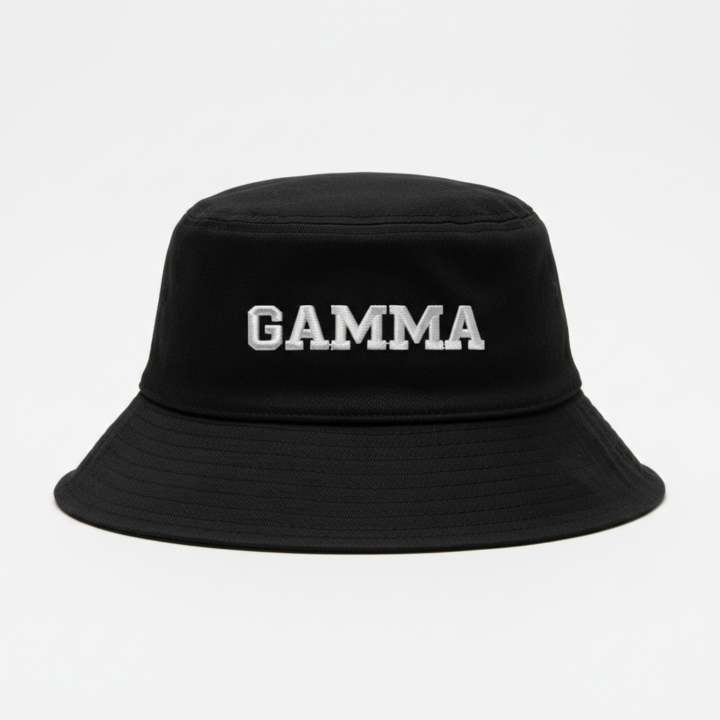 Gamma Fisherman's Bucket Hat in Black with white embroidered logo